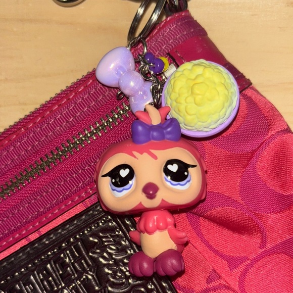 Littlest Pet Shop G7 Series 4 Pink owl Keychain – Custom Bag Charm - Picture 2 of 7